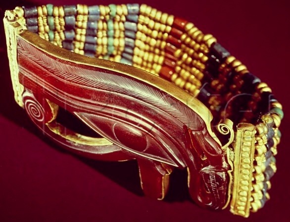 Armband mit Horus-Auge aus Karneol, gefunden an Tutanchamuns Mumie