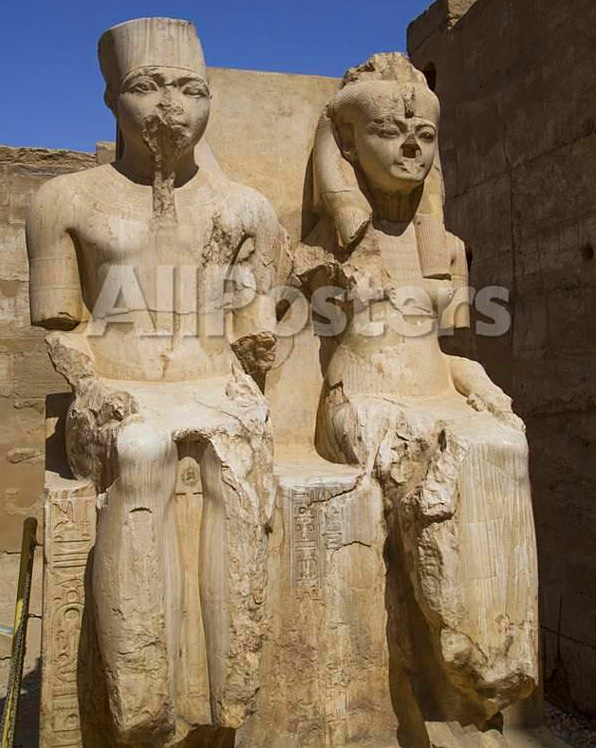 Statue von Tutanchamun und Anchesenamun in Luxor